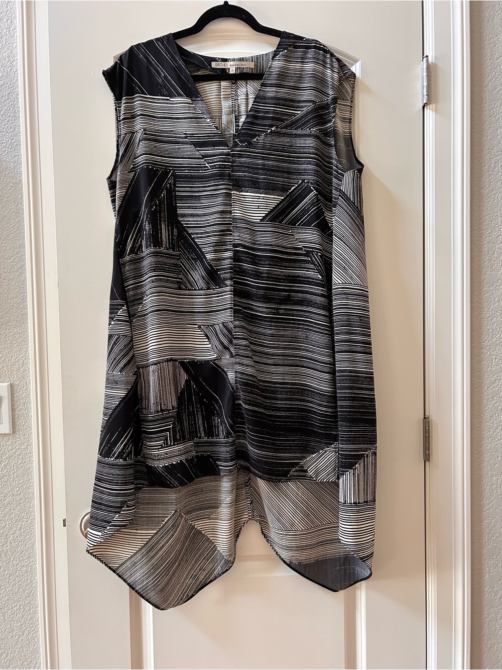 Rachel Roy Sidney Dress Tunic. Geometric. Lagenlook. Artsy. High low hem. SZ XL - Picture 3 of 8